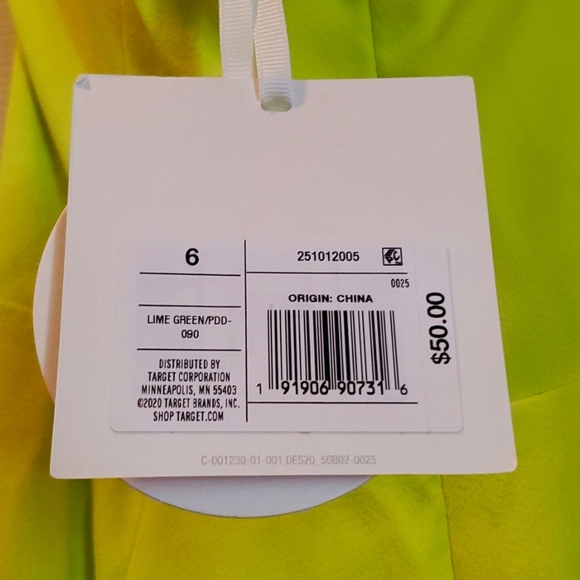 Cushnie x Target Strapless Green Slit Dress Size 6 - Picture 5 of 6